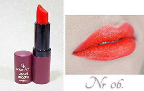 Golden Rose โกลเด้น โรส ลิปสติก เวลเวท แมท Velvet Matte Lipstick 4.2กรัม เบอร์ 06