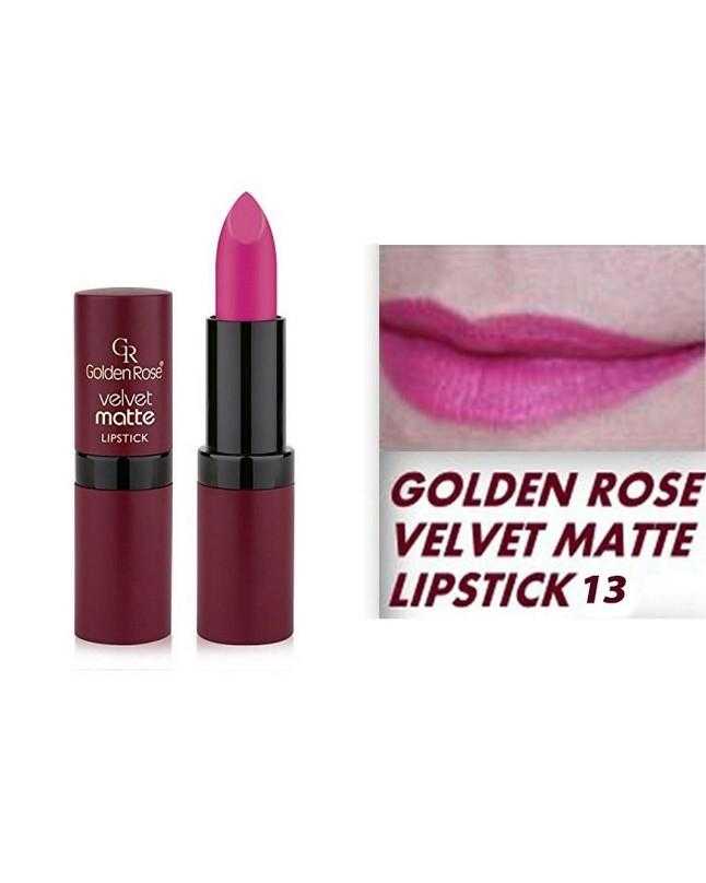 Golden Rose โกลเด้น โรส ลิปสติก เวลเวท แมท Velvet Matte Lipstick 4.2กรัม เบอร์ 13
