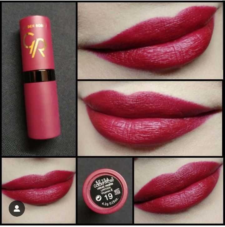 Golden Rose โกลเด้น โรส ลิปสติก เวลเวท แมท Velvet Matte Lipstick 4.2กรัม เบอร์ 19