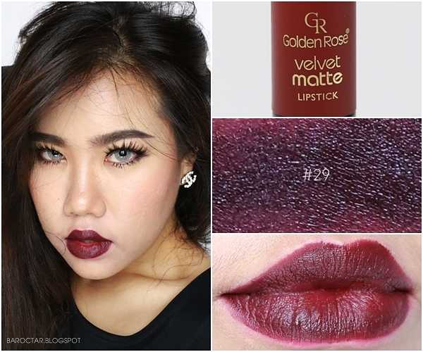 Golden Rose โกลเด้น โรส ลิปสติก เวลเวท แมท Velvet Matte Lipstick 4.2กรัม เบอร์ 29