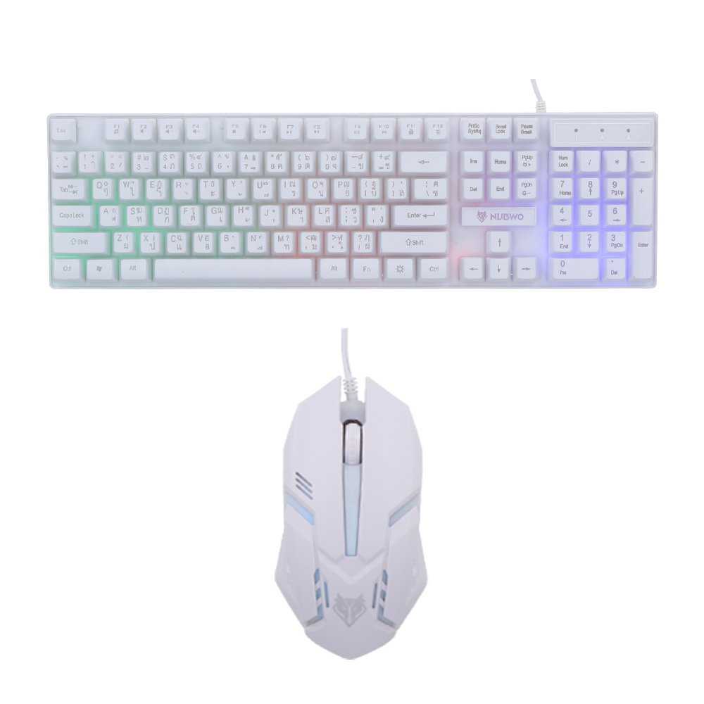 Keyboard +Mouse Combo NUBWO USB (NKM623) WH :1Y