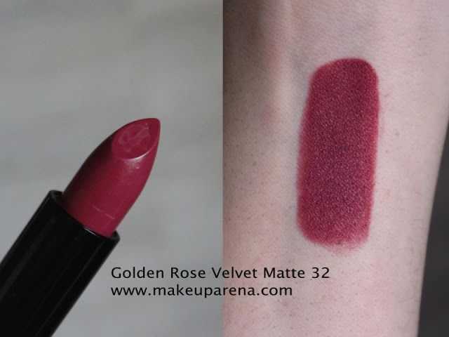 Golden Rose โกลเด้น โรส ลิปสติก เวลเวท แมท Velvet Matte Lipstick 4.2กรัม เบอร์ 32