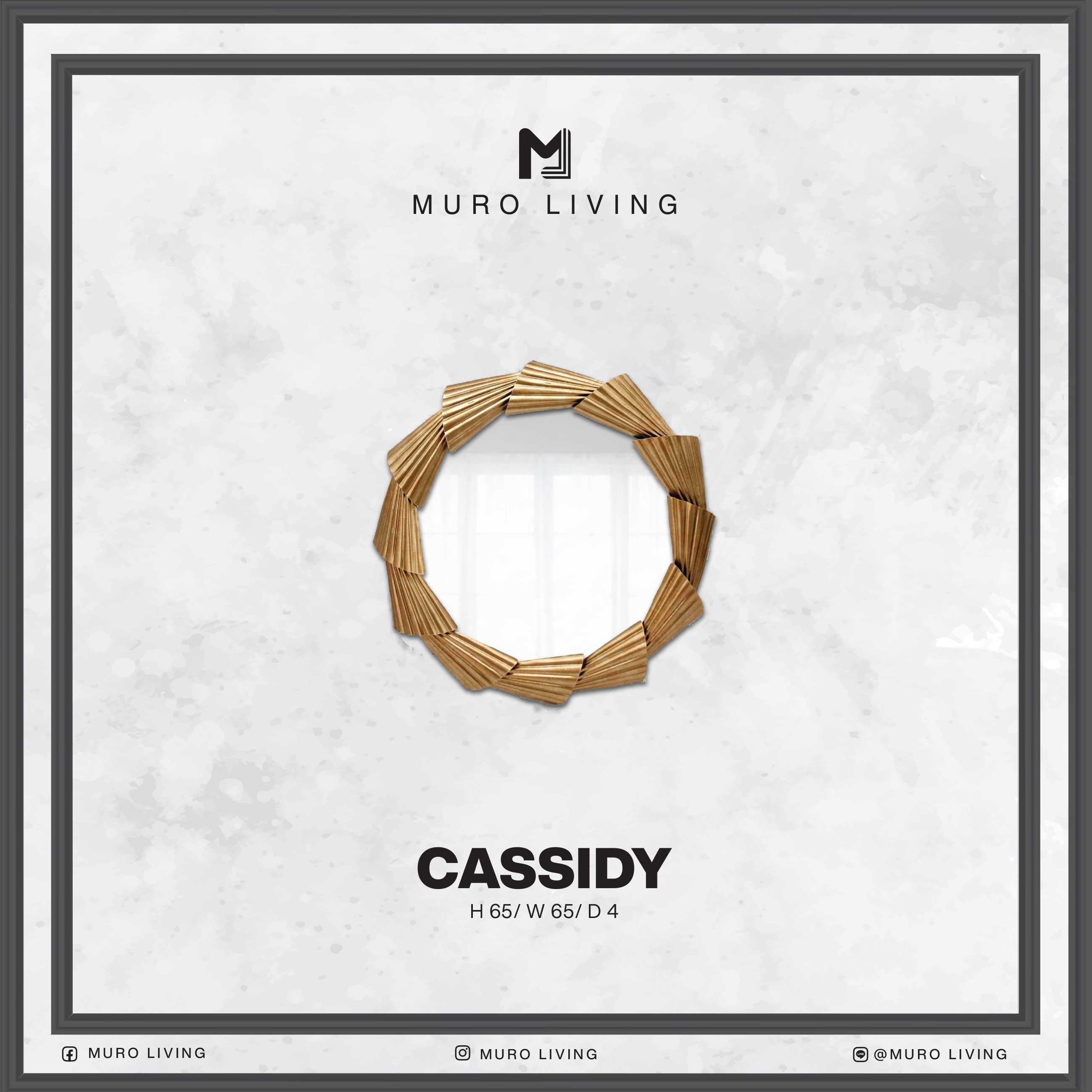 กระจกตกแต่งผนังดีไซน์ Muro Living รุ่น  CASSIDY