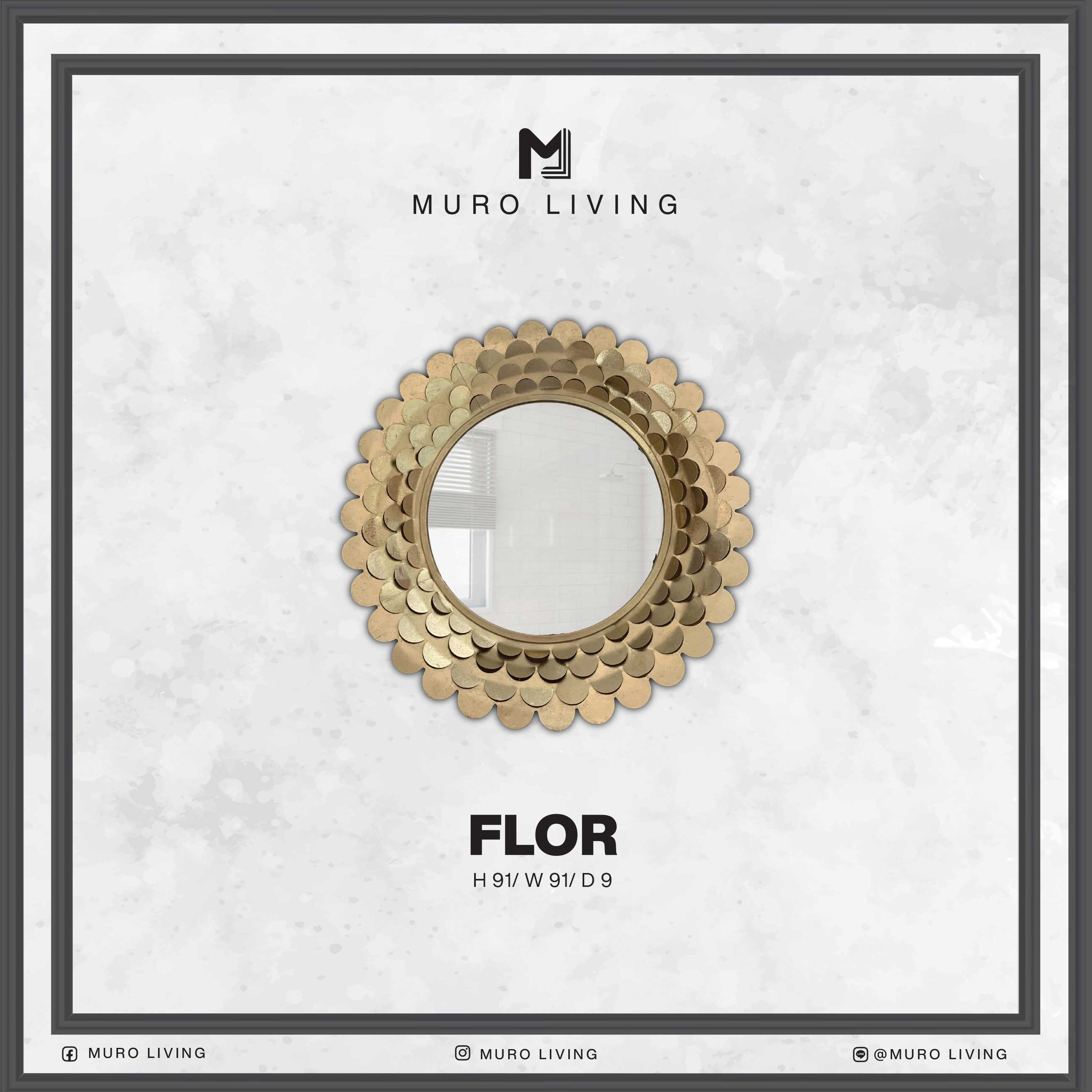 กระจกตกแต่งผนังดีไซน์ Muro Living รุ่น FLOR