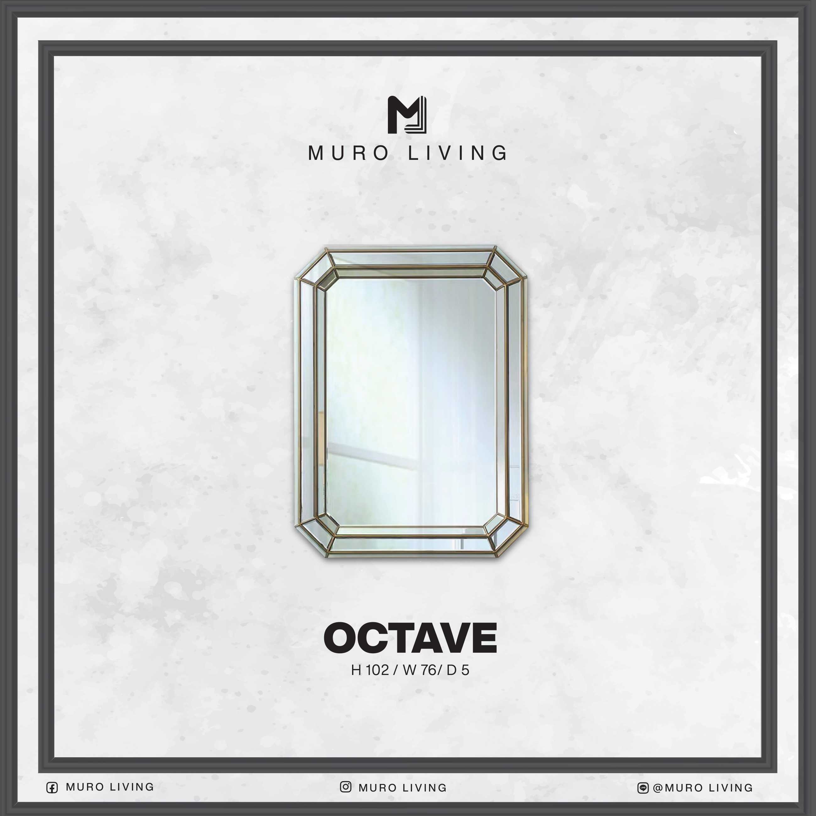 กระจกตกแต่งผนังดีไซน์ Muro Living รุ่น OCTAVE