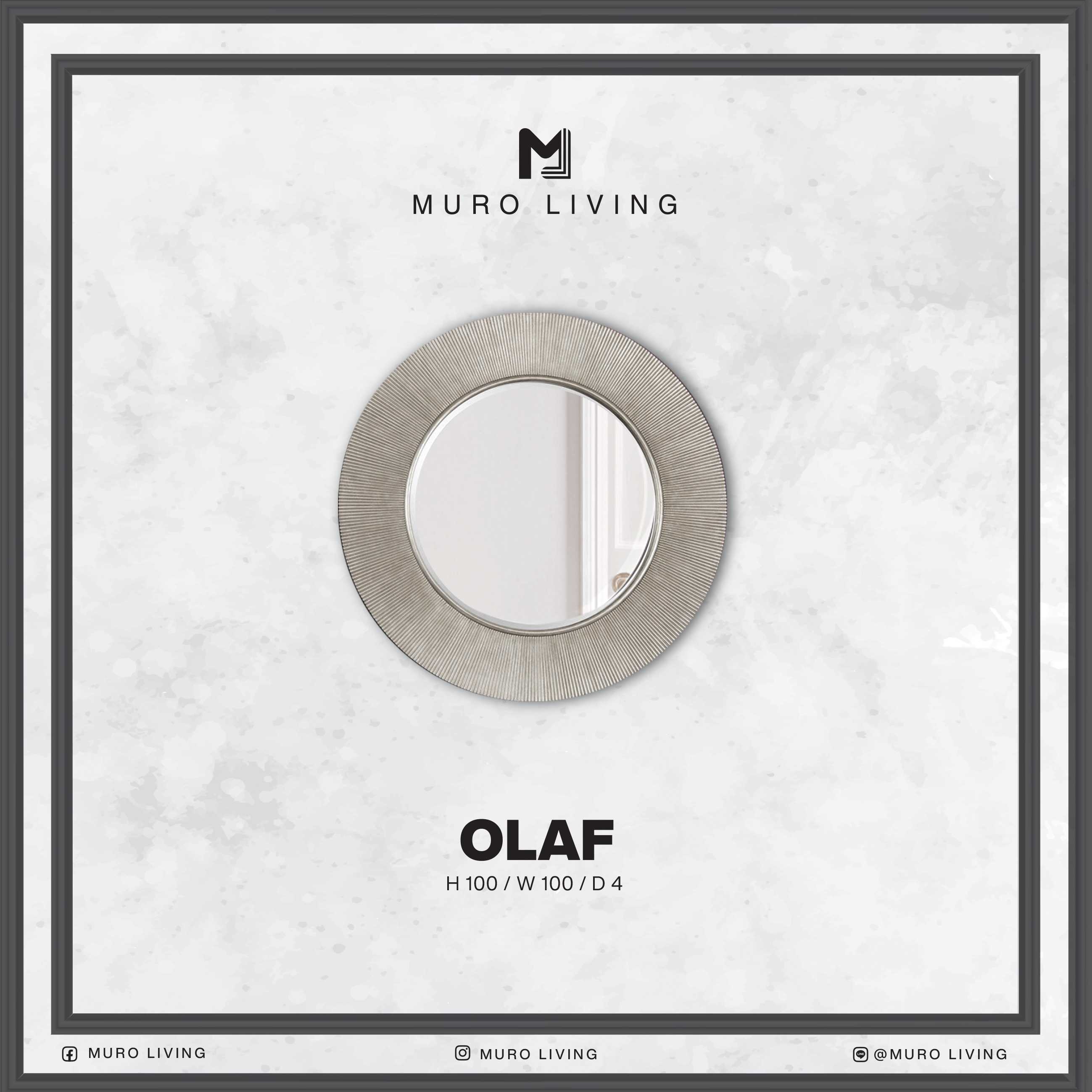 กระจกตกแต่งผนังดีไซน์ Muro Living รุ่น OLAF