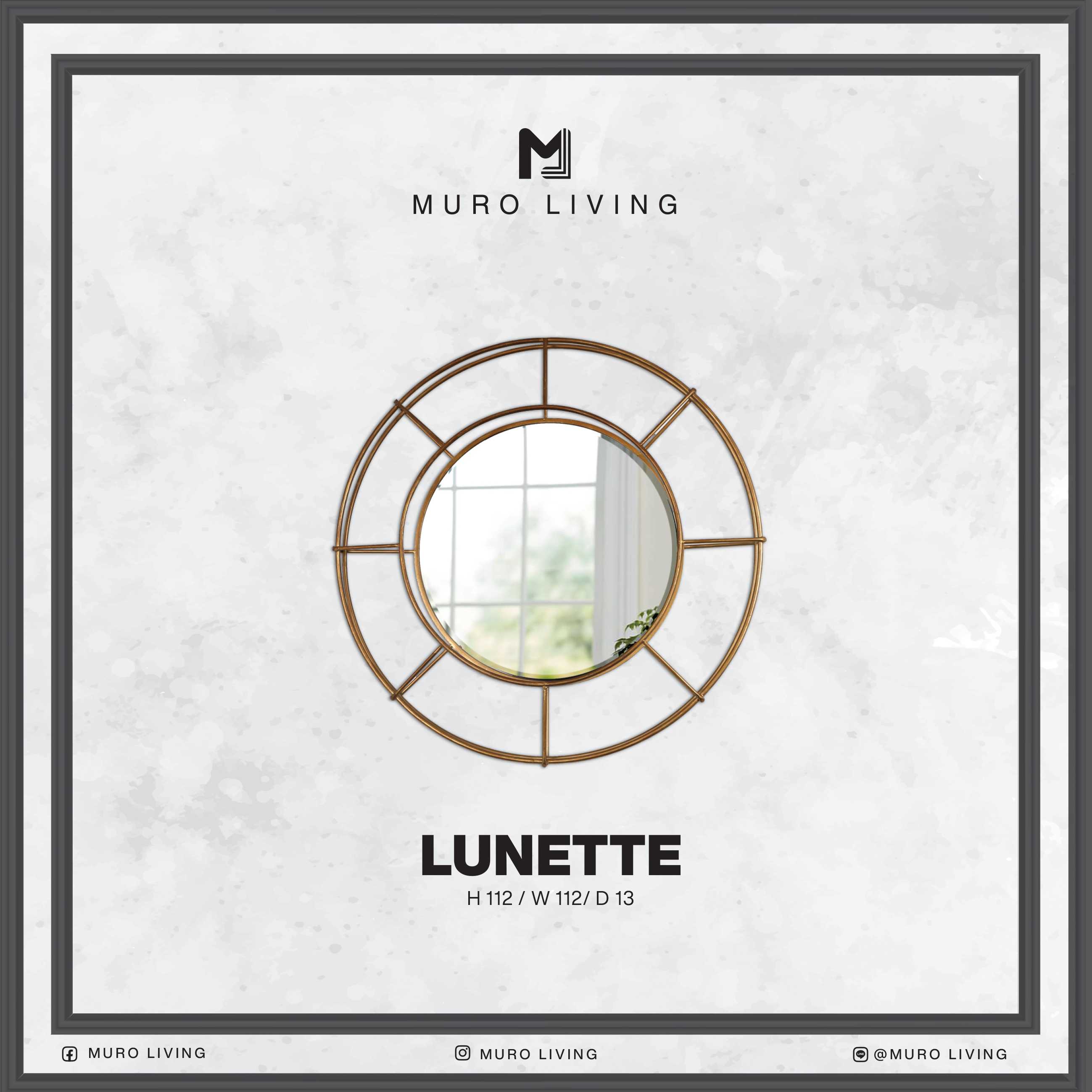 กระจกตกแต่งผนังดีไซน์ Muro Living รุ่น LUNETTE