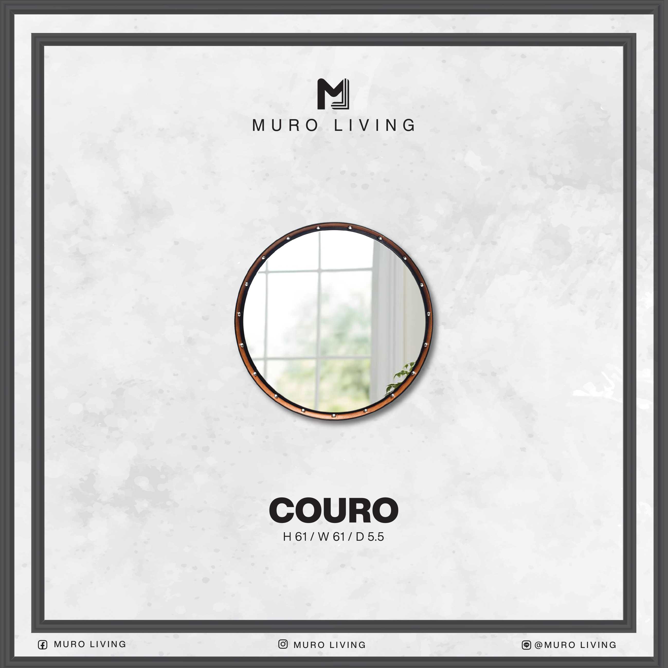 กระจกตกแต่งผนังดีไซน์ Muro Living รุ่น COURO