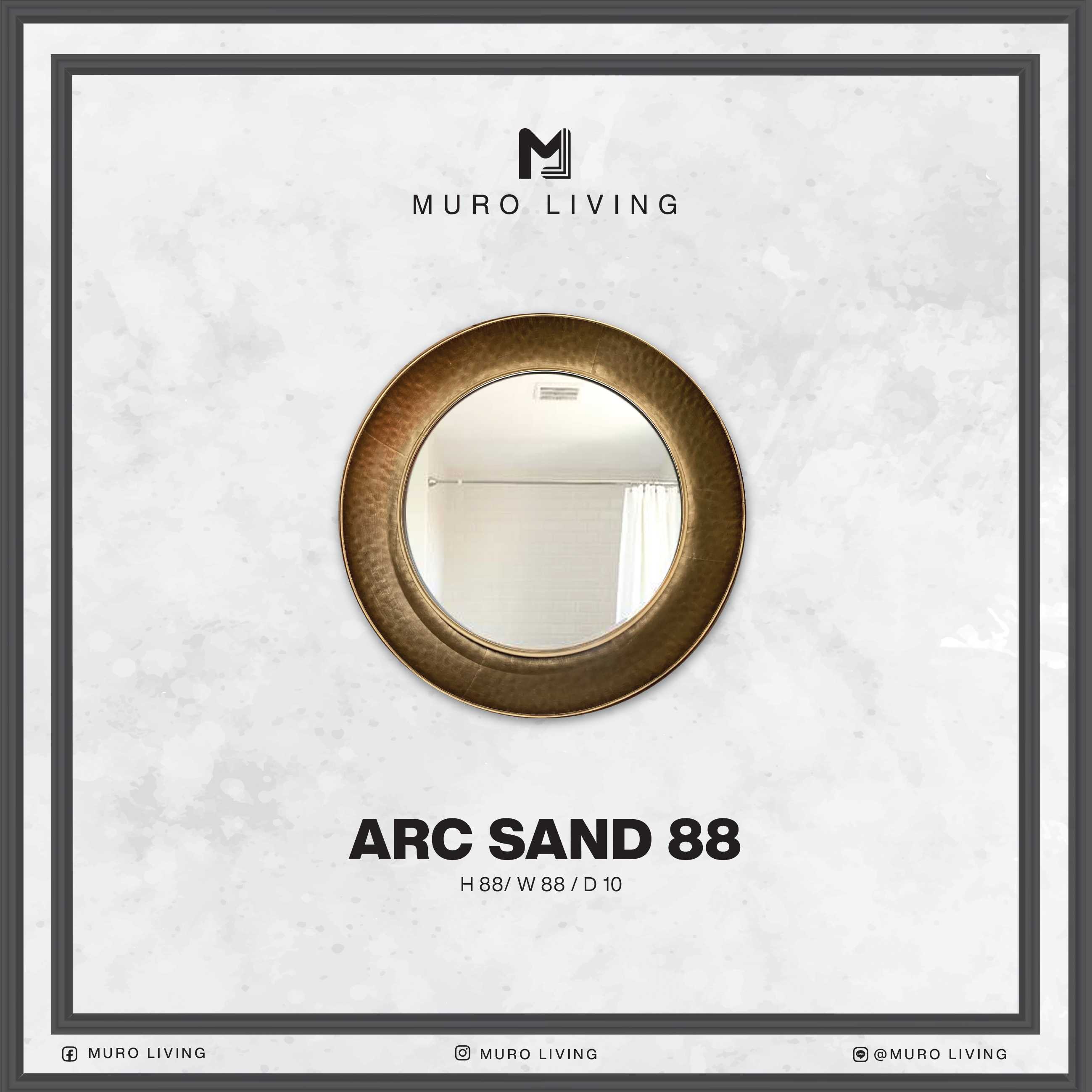 กระจกตกแต่งผนังดีไซน์ Muro Living รุ่น ARC SAND 88
