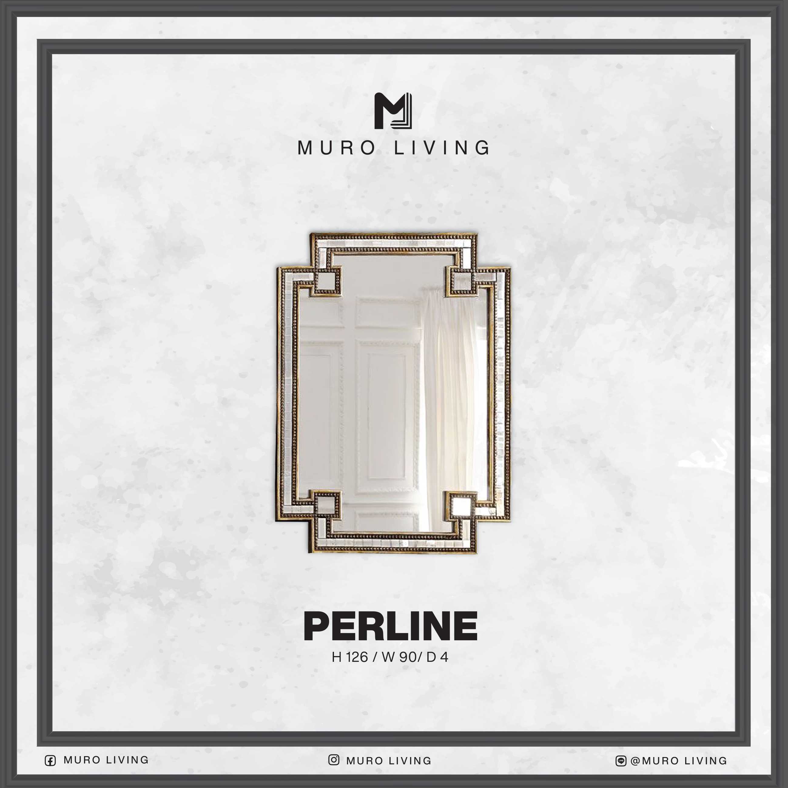 กระจกตกแต่งผนังดีไซน์ Muro Living รุ่น PERLINE