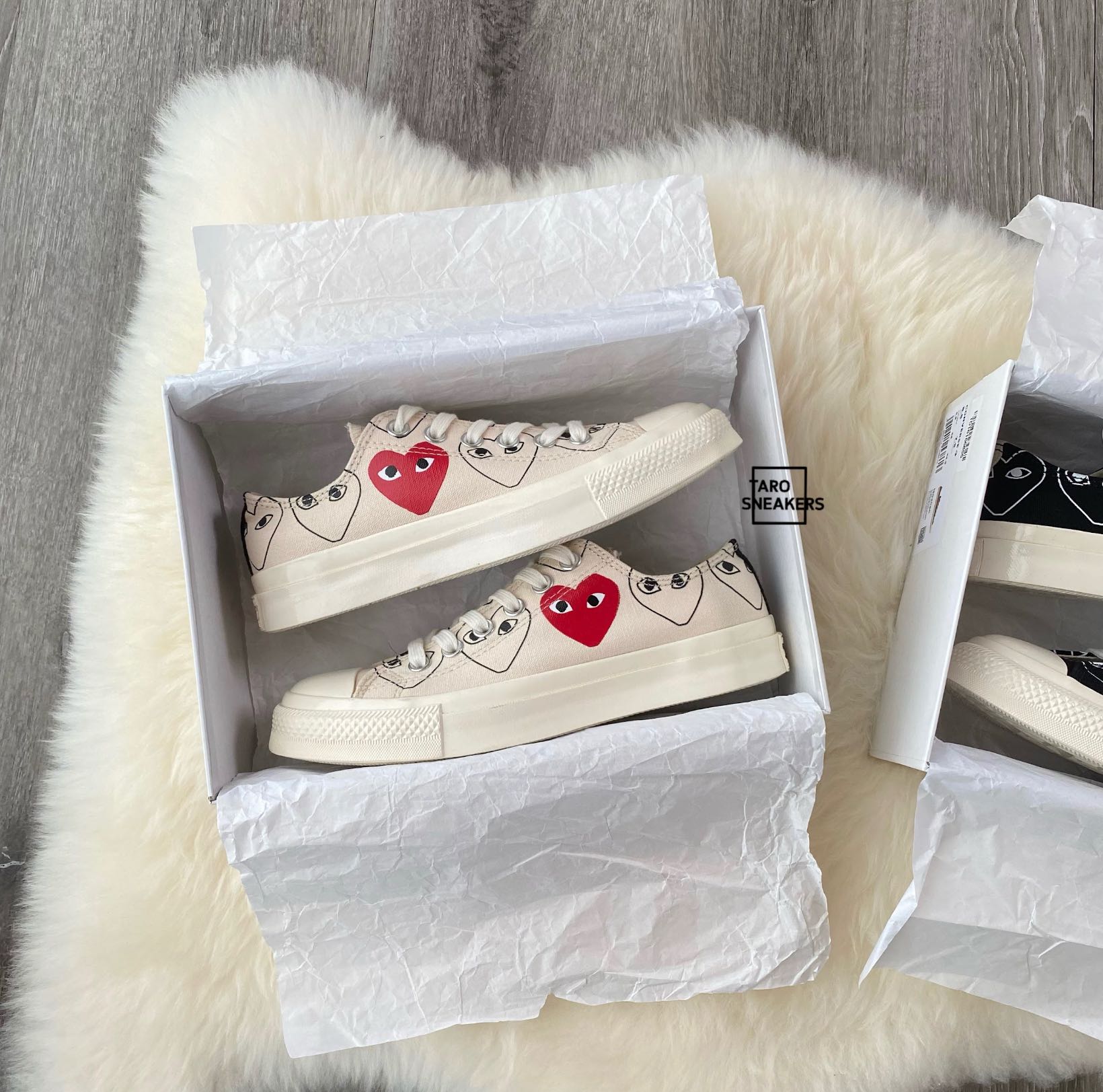 Converse Comme Des White 