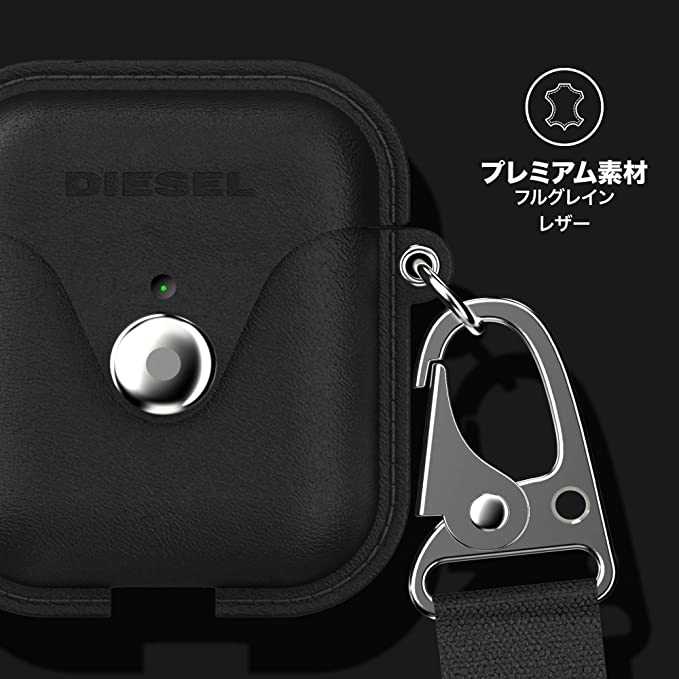 DIESEL AIRPOD CASE LEATHER LOOK FOR AIRPODS BLACK/WHITE