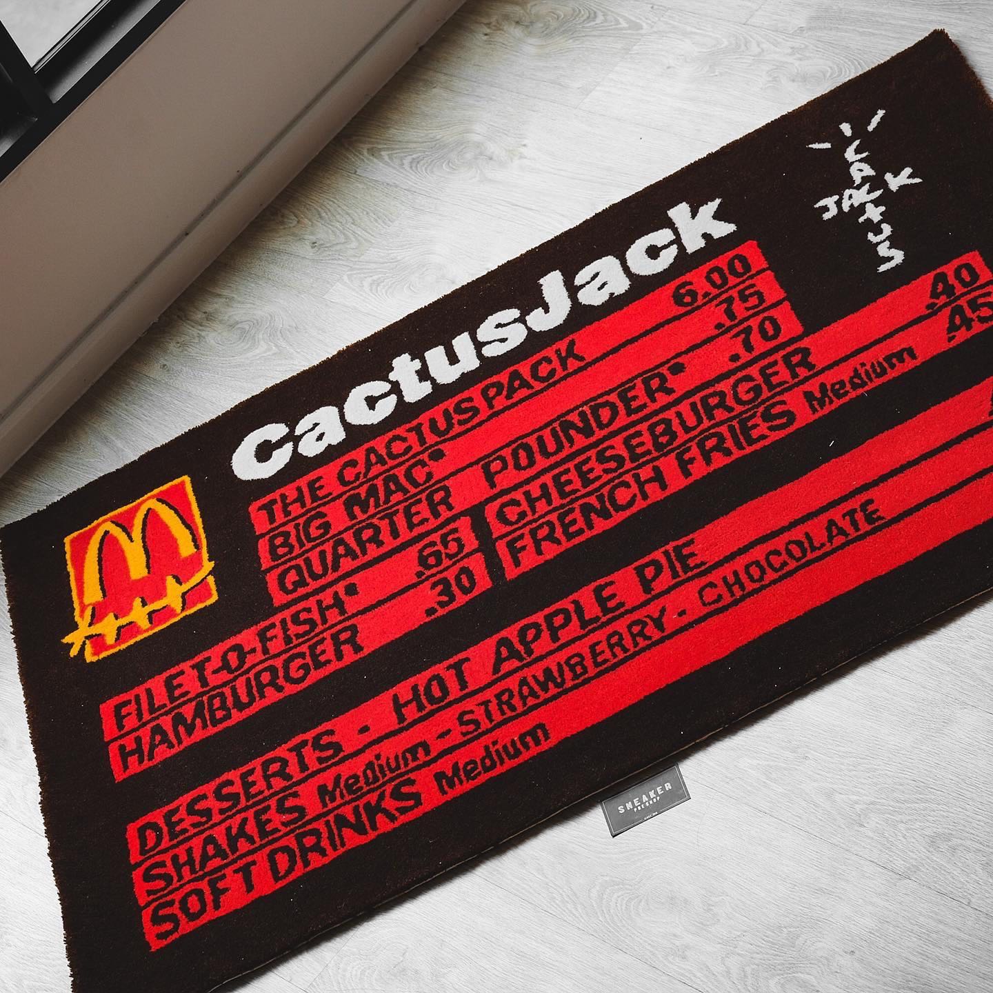 Travis Scott x Mc Donald’s CJ Menu Rug