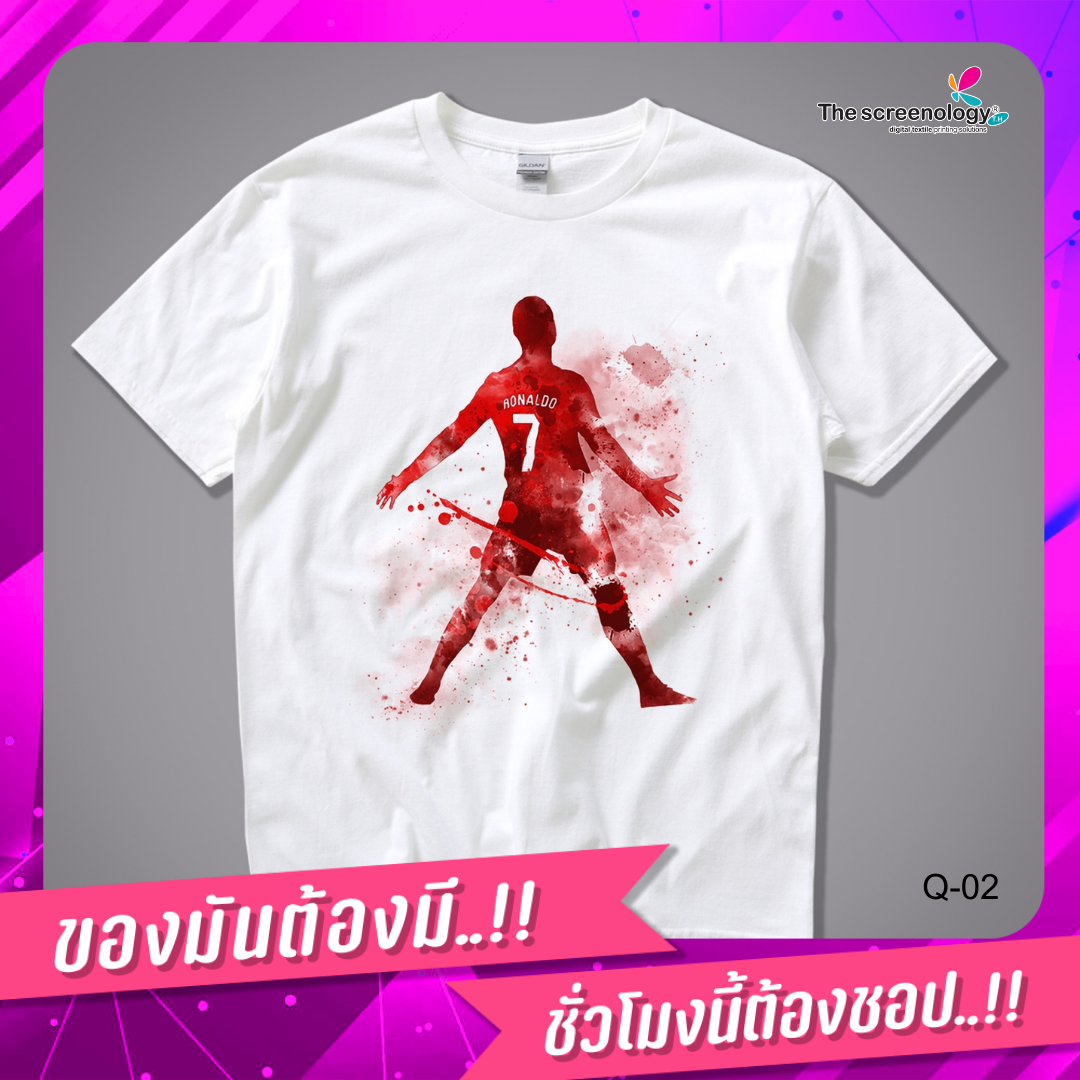 เสื้อยืดพูดได้  ระบบดิจิตอล DTG งานละเอียด สีฉ่ำสดใส สียึดติดดีเยี่ยม