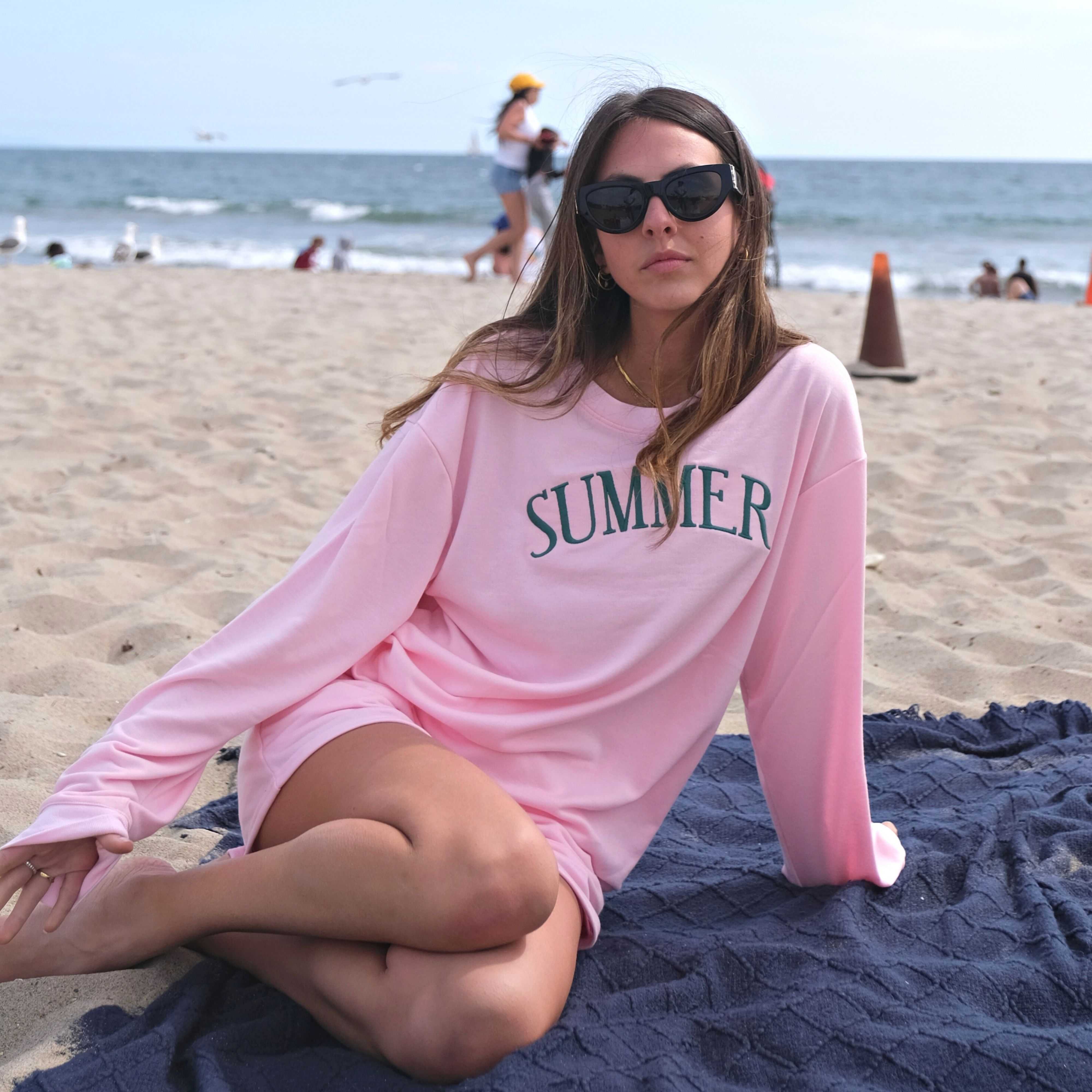 Casa De Verano Sweater & Shorts (Pink)