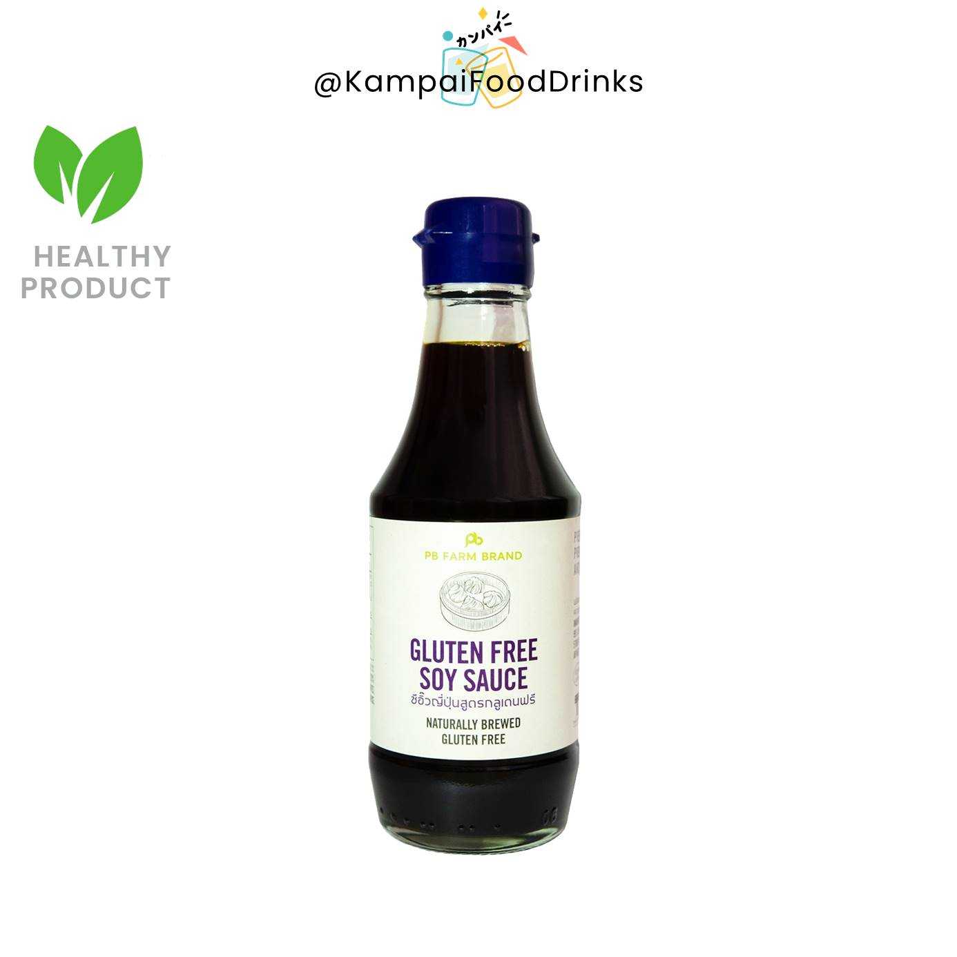 [Gluten Free] ซีอิ๊วญี่ปุ่น สูตรกลูเต็นฟรี ตราพีบี ฟาร์ม 200 มล. | GLUTEN-FREE Soy Sauce  PB Farm