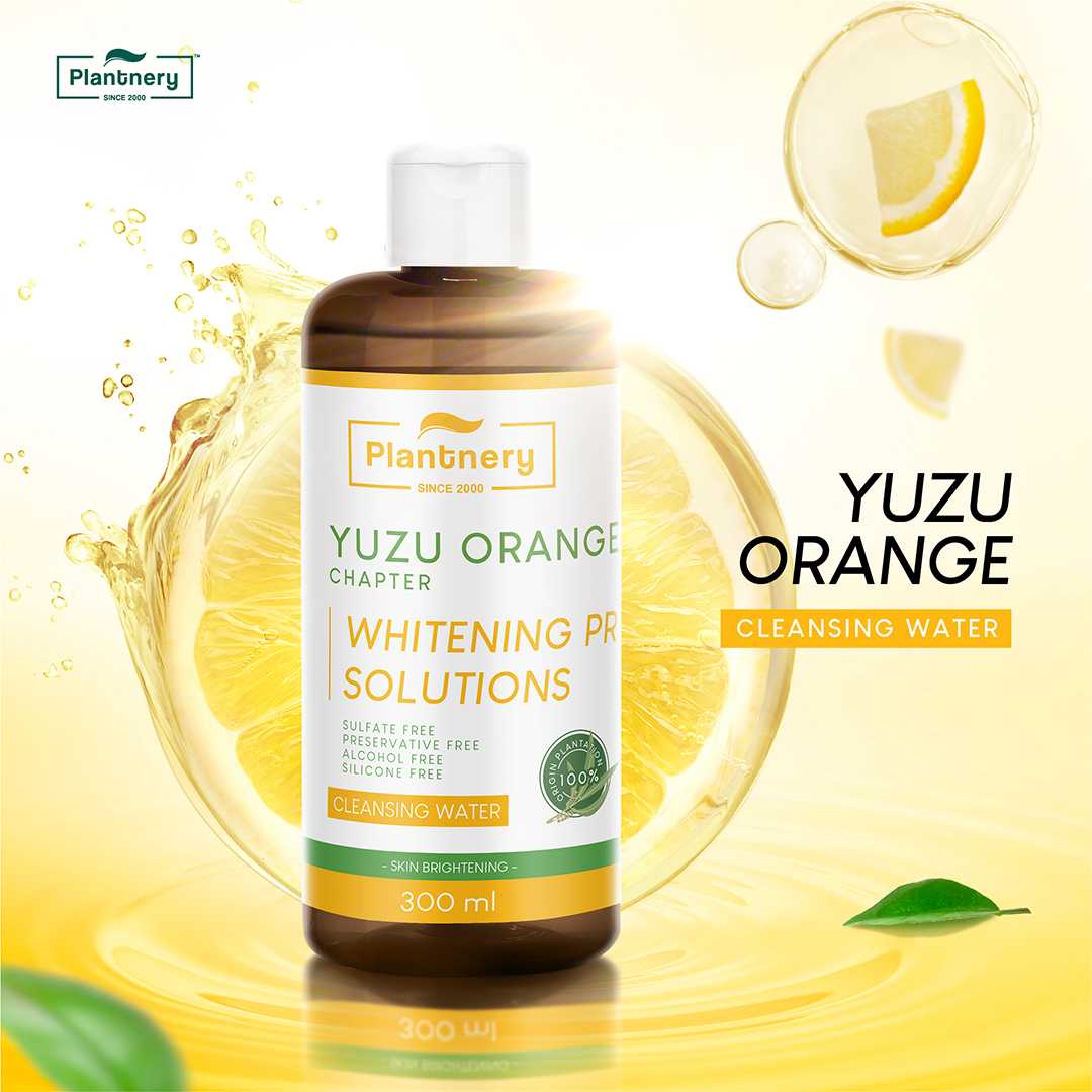 Plantnery Yuzu Orange Cleansing Water 300 ml แพลนท์เนอรี่ คลีนซิ่ง