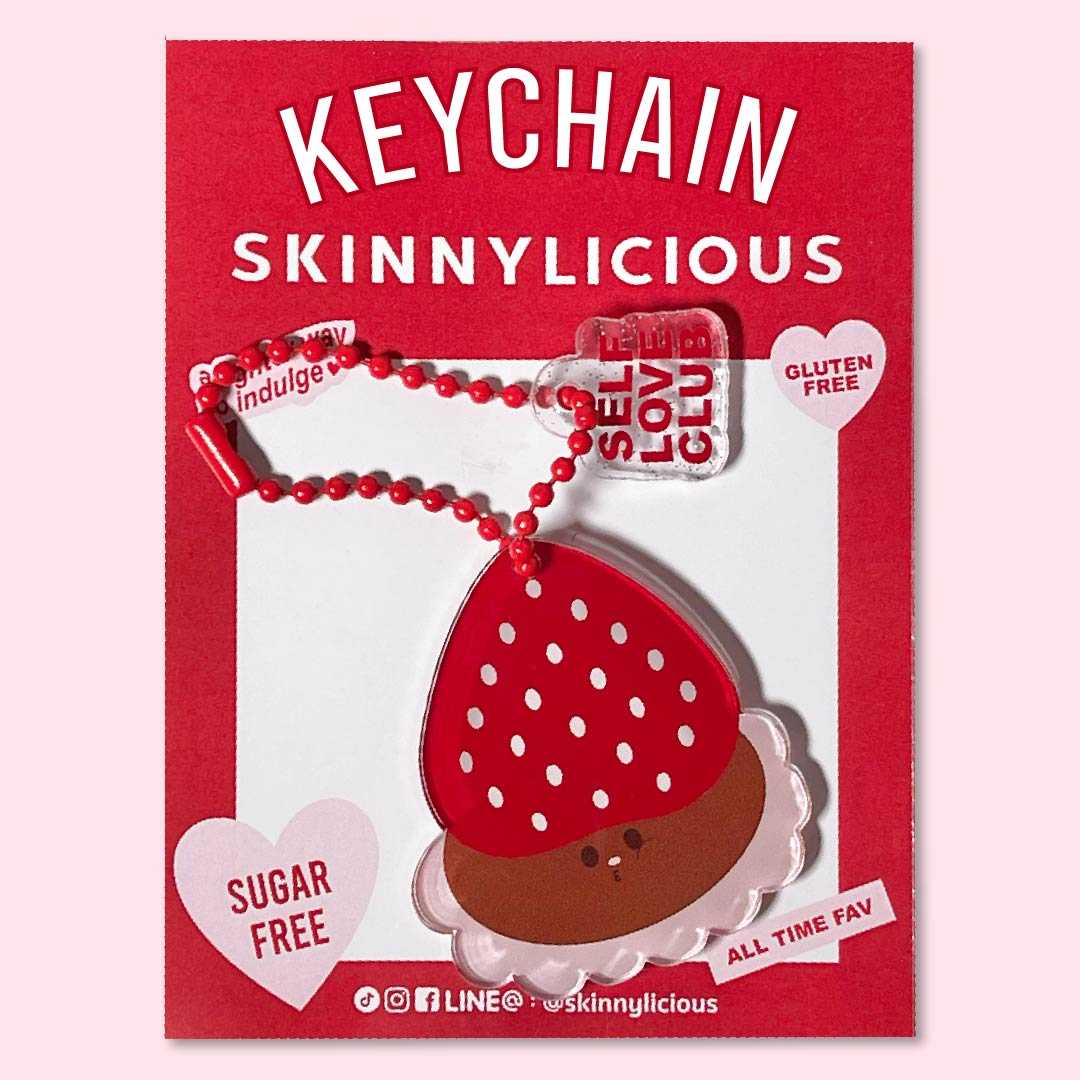 STRAWBERRY MOCHI KEYCHAIN