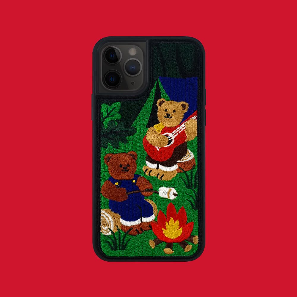 iPhone Embroidery Case - Camping