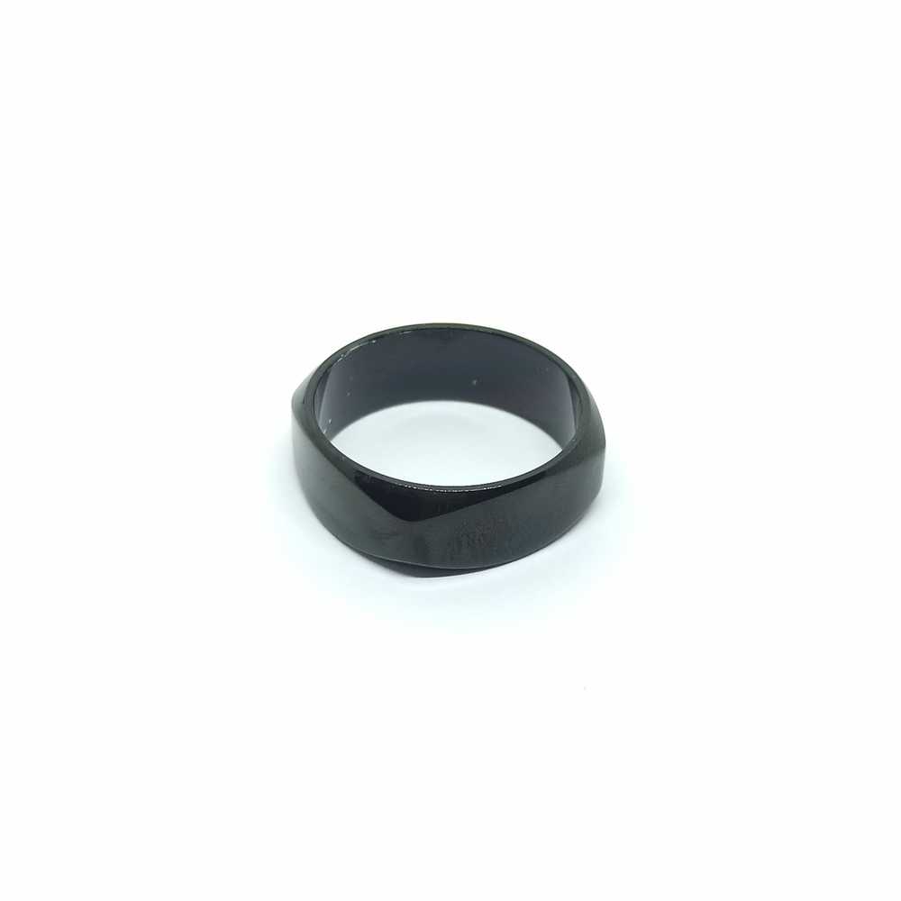 Ring Simple Black Square_R77