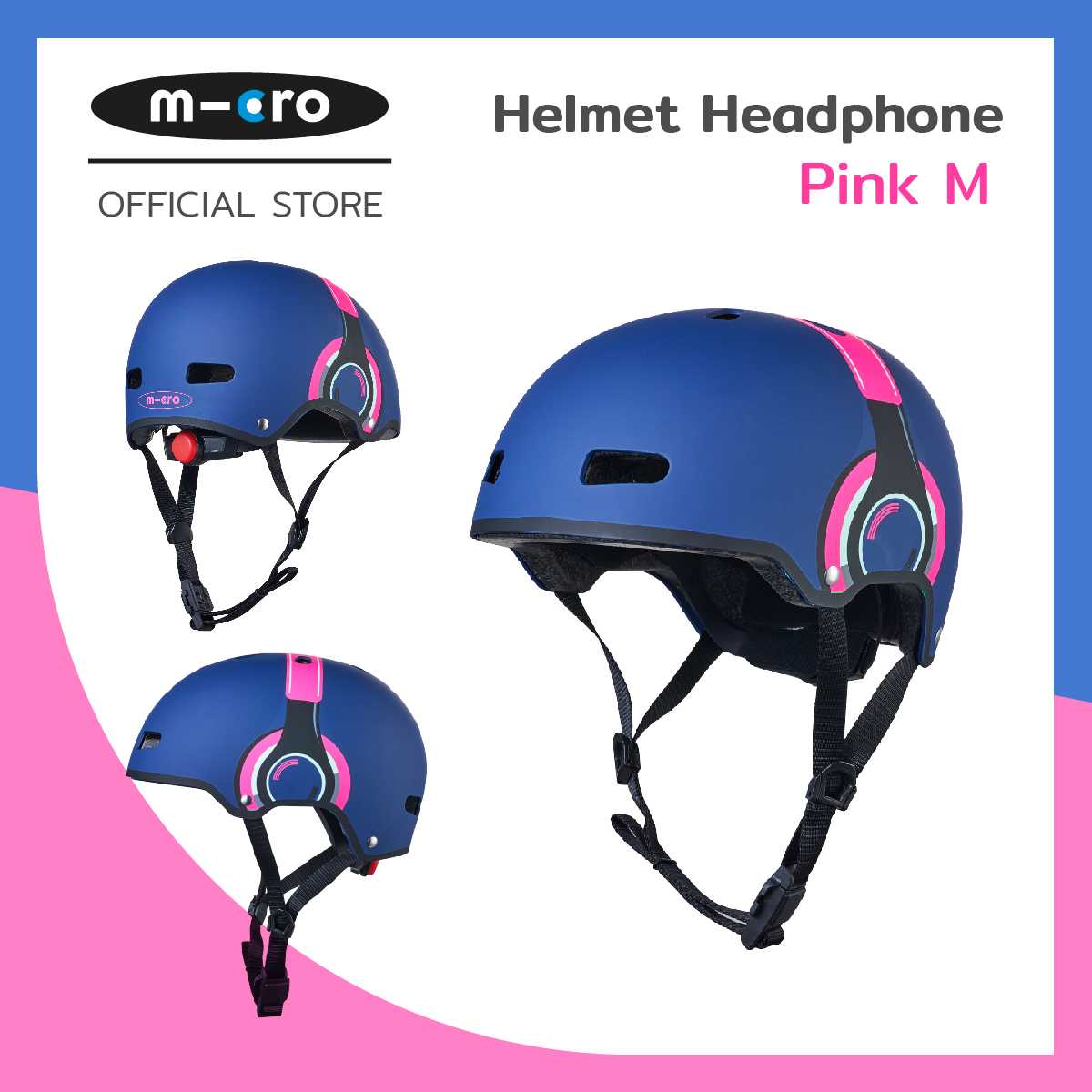 Micro Helmet Headphone Pink M