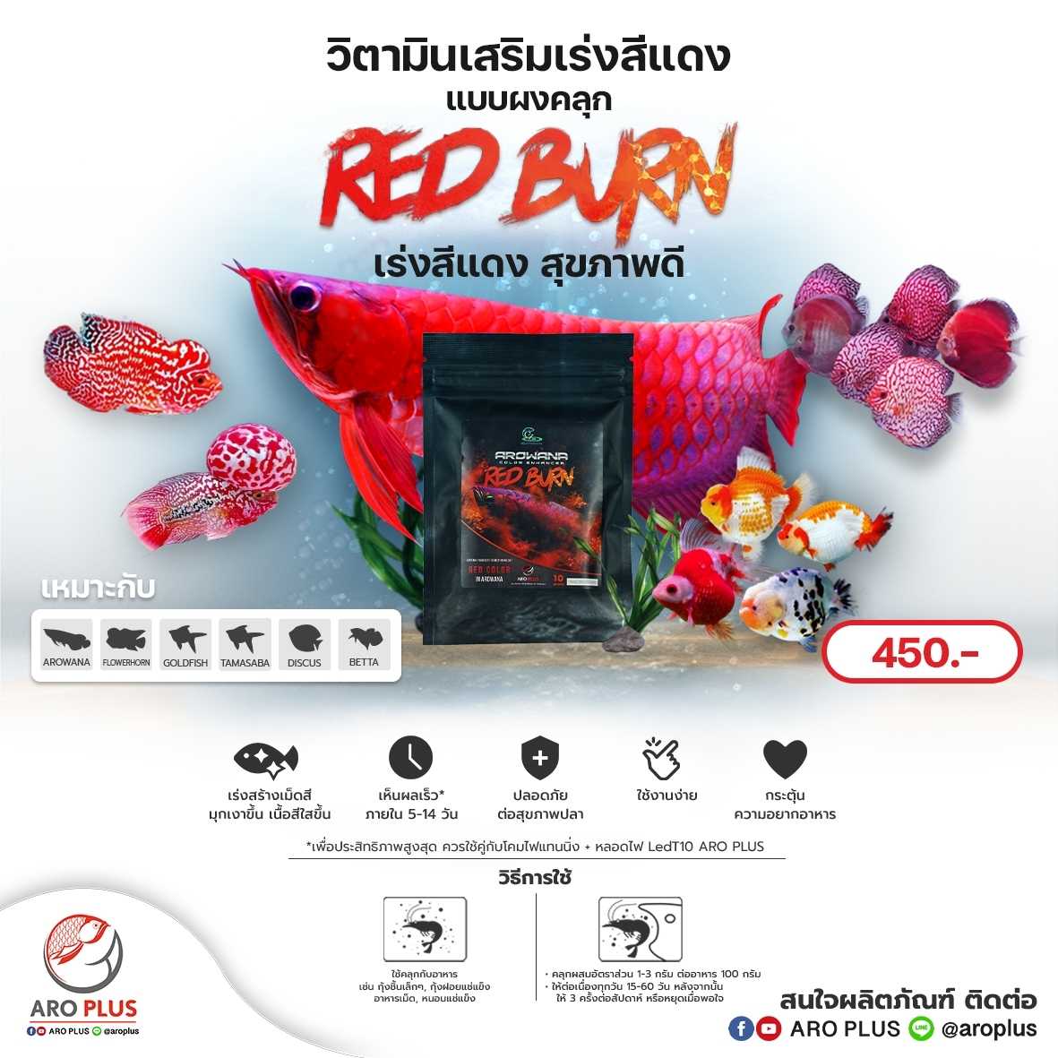 Red Burn วิตามินเสริมเร่งสีแดง แบบผง I เร่งสีแดง สุขภาพดี 💖💪
