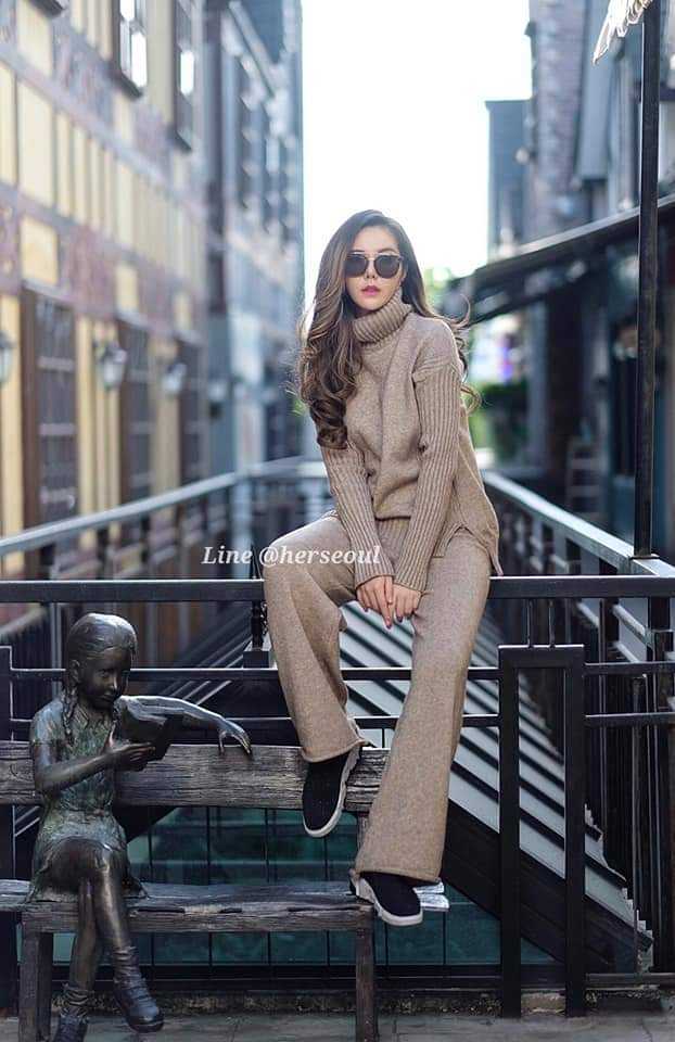 🧥👖😎Wn06 The Sixty Urban 😎👖🧥  (Turtle Neck Premium Knitting Set)