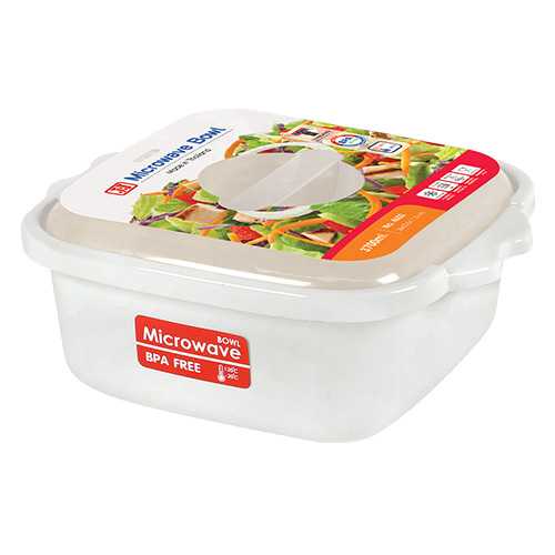 กล่องอุ่นอาหารไมโคเวฟ 3700มล.  JCJ MICROWAVE BOWL No.4603 (ขนาด 26 x 23.5 x 11.2 ซม.)