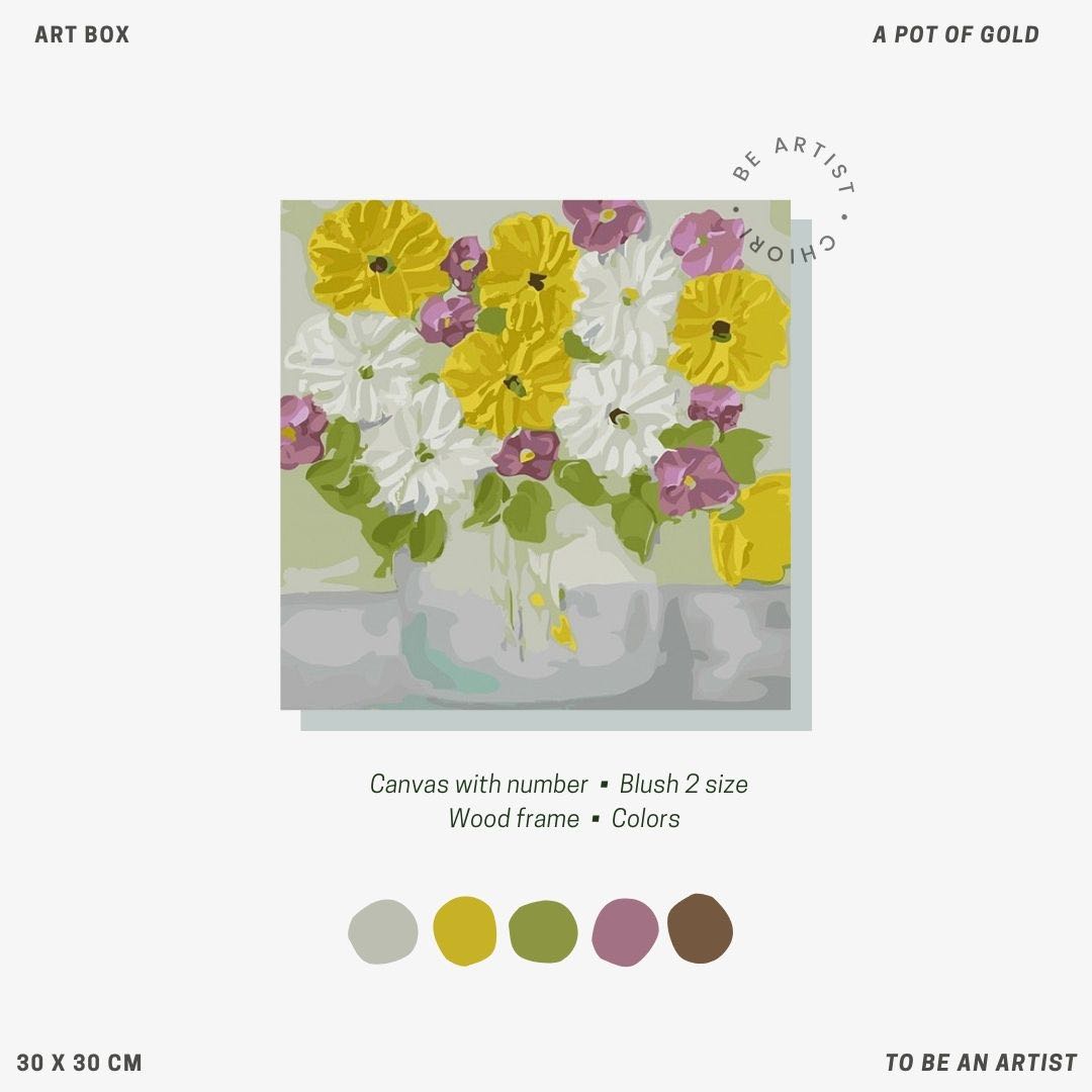 Art Painting box - A POT OF GOLD [SIZE 30 x30]