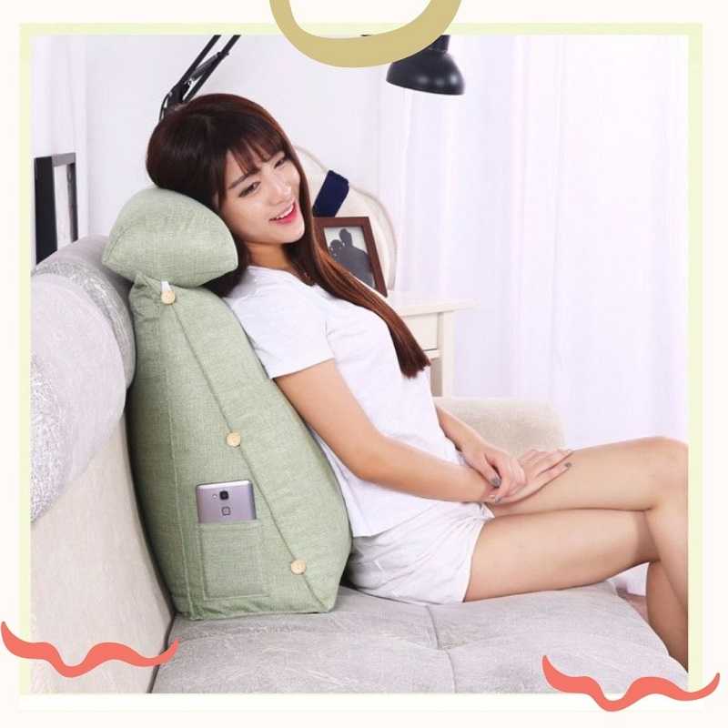 เบาะรองหลัง หมอนพิงหลัง หมอนอิงโซฟา ทรงสามเหลี่ยม Triangle Back Lumbar Pillow Sofa Pillow