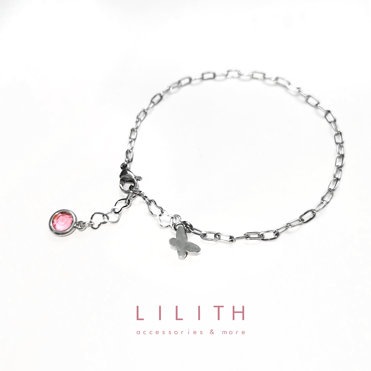 Lilith - Butterfly  Stainless Bracelet