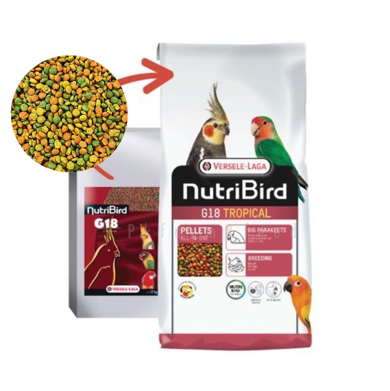 NutriBird G18 ขนาด 10kg. อาหารนก นูทรีเบิร์ดจี18