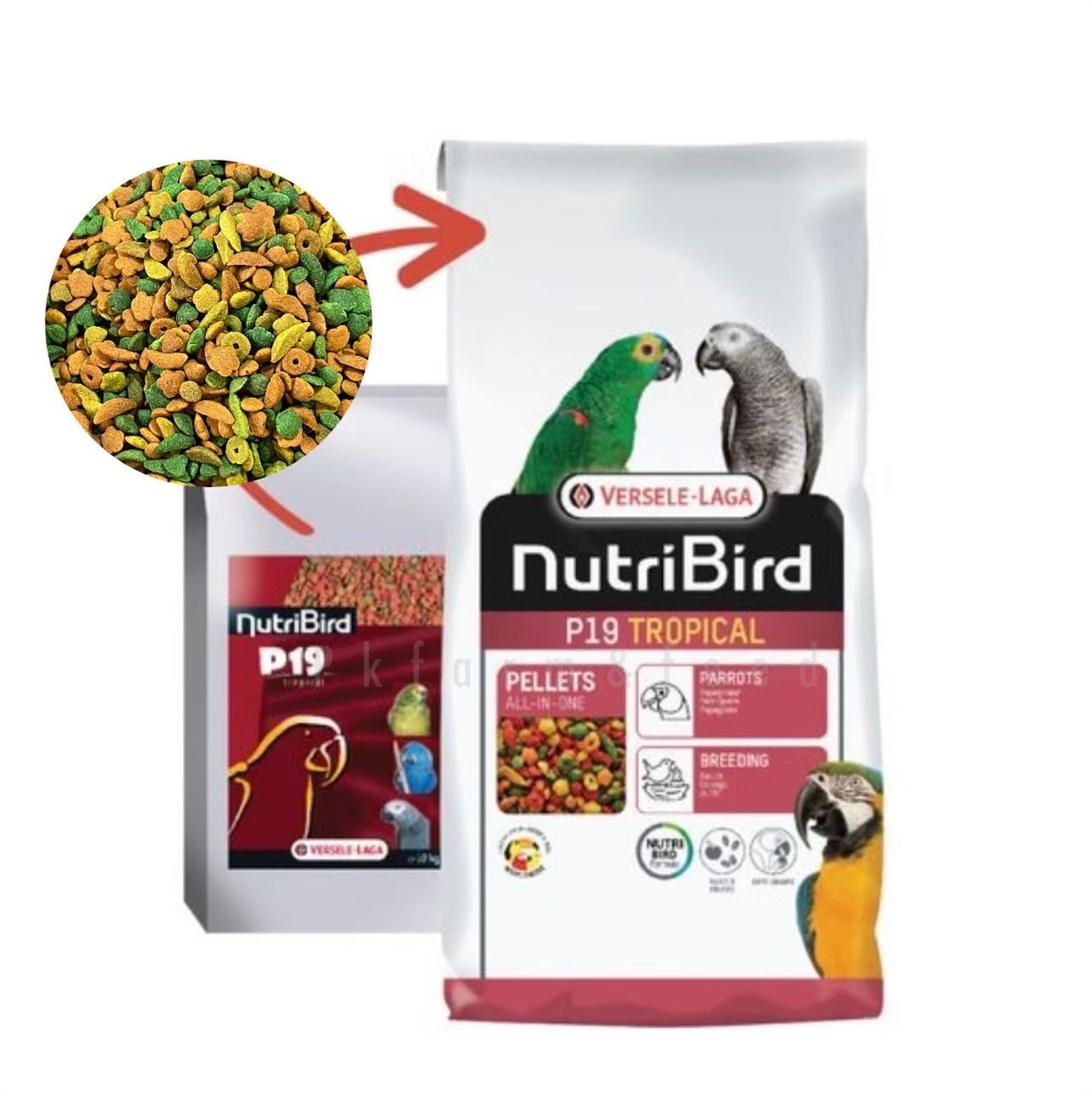 NutriBird P19 อาหารนก นูทรีเบิร์ดพี19 (แบ่งบรรจุ1kg.)