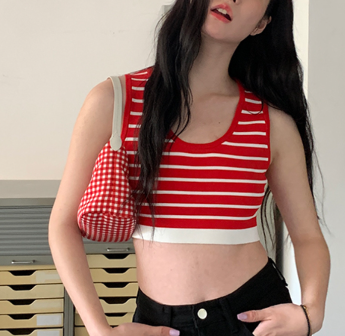 (PRE ORDER) Stripe Super Crop Top (2colors)