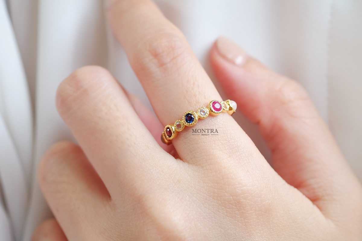 [Pre-Order] แหวนนพเก้า แหวนพลอยเสริมดวง แหวนเงินแท้ S925 ฝังพลอยแท้ by Montra Jewelry