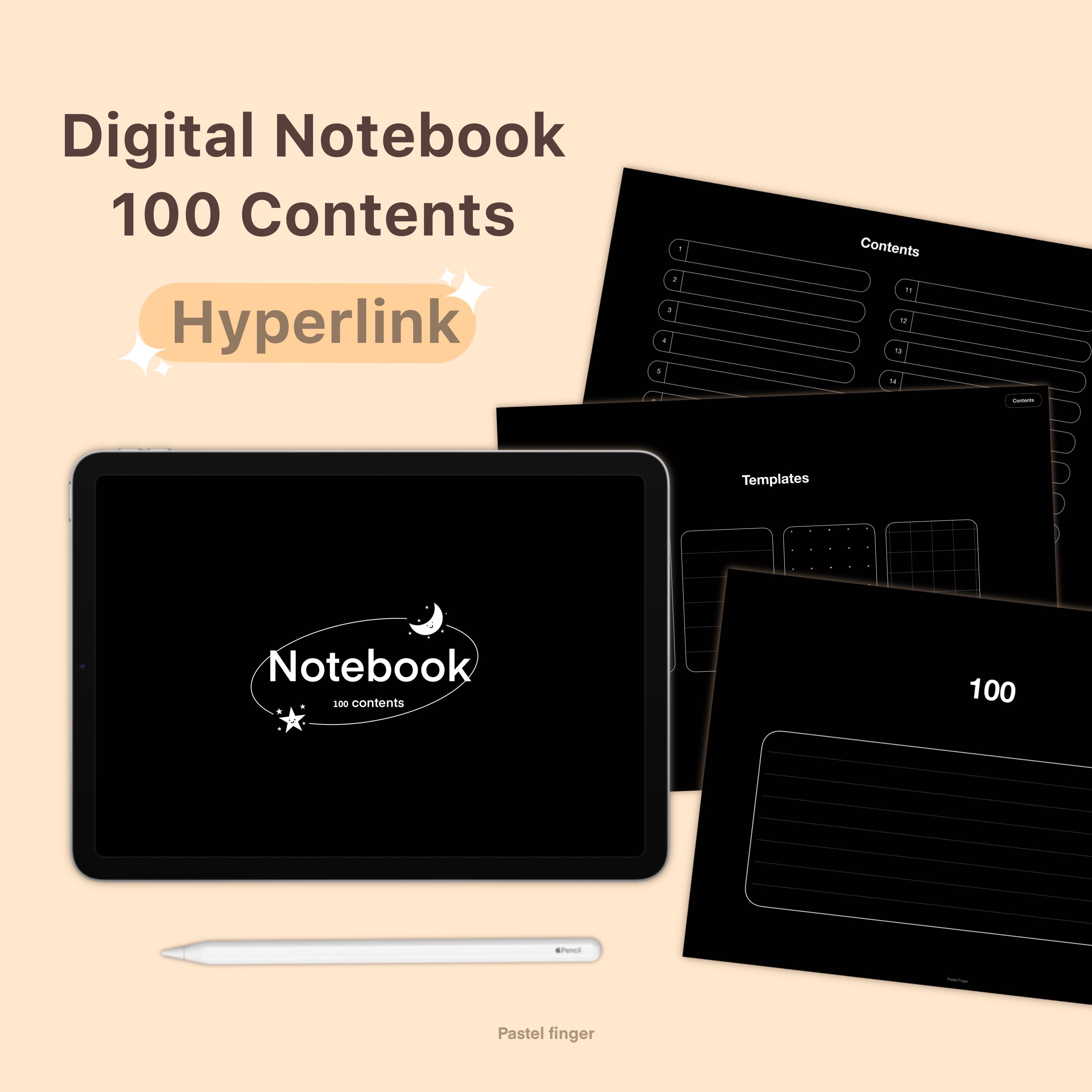 Digital Notebook 100 Contents Midnight 