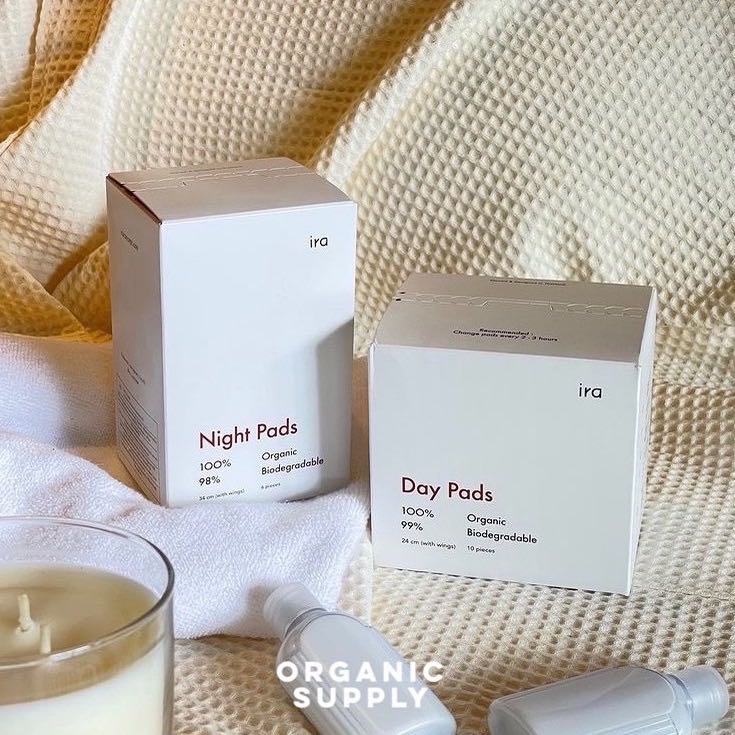 IRA Organic Pads ผ้าอนามัยออร์แกนิค ผลิตจากเยื่อไผ่และข้าวโพด