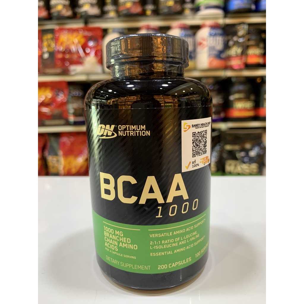 Optimum Nutrition BCAA 200-400Capsเพิ่มความแข็งแรงของกล้ามเนื้อเพิ่มการสังเคราะห์โปรตีน