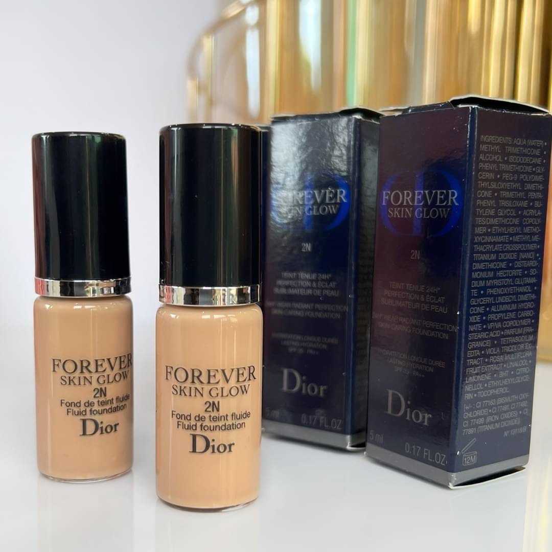 รองพื้น Dior skin Forever Skin Glow Fluid Foundation 5 ml สี 2N ผิวขาวเหลือง