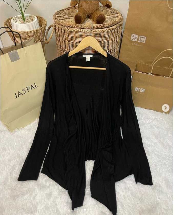 สื้อคลุมยาว สีดำ แบรนด์ H&M