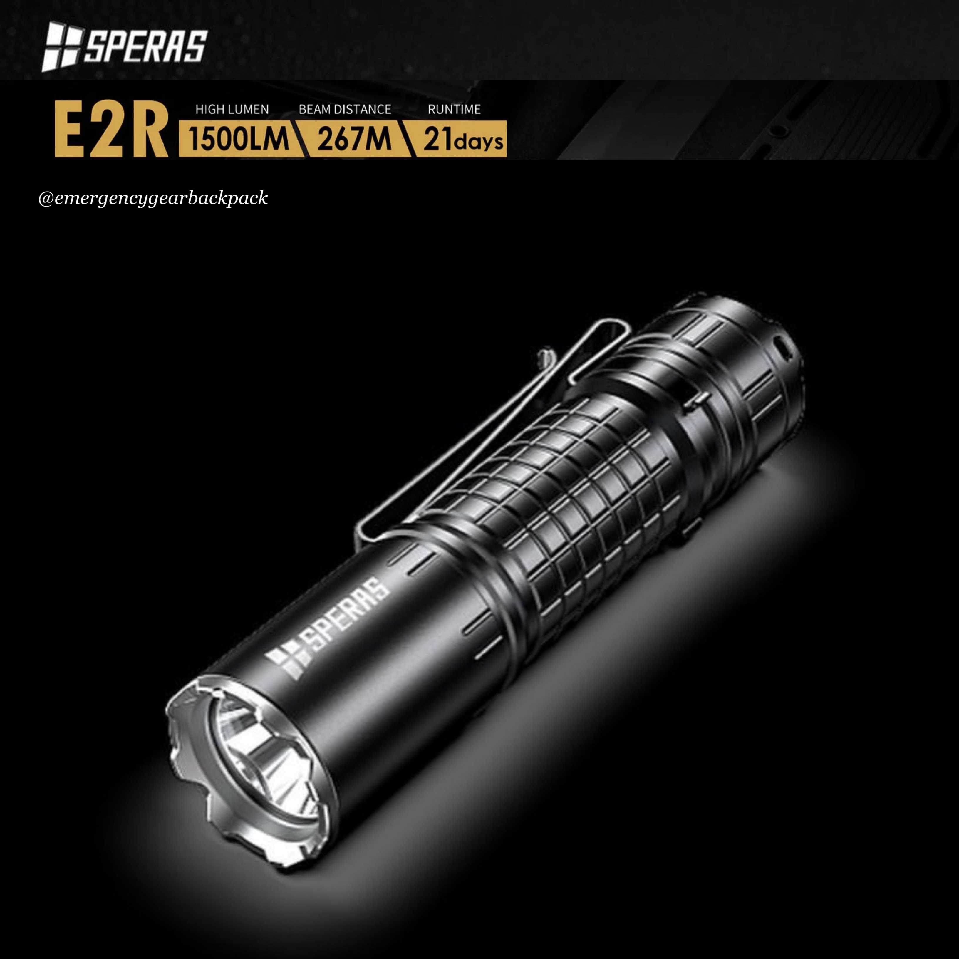 SPERAS E2R 1500LMS 267M 21700 EDC Flashlight