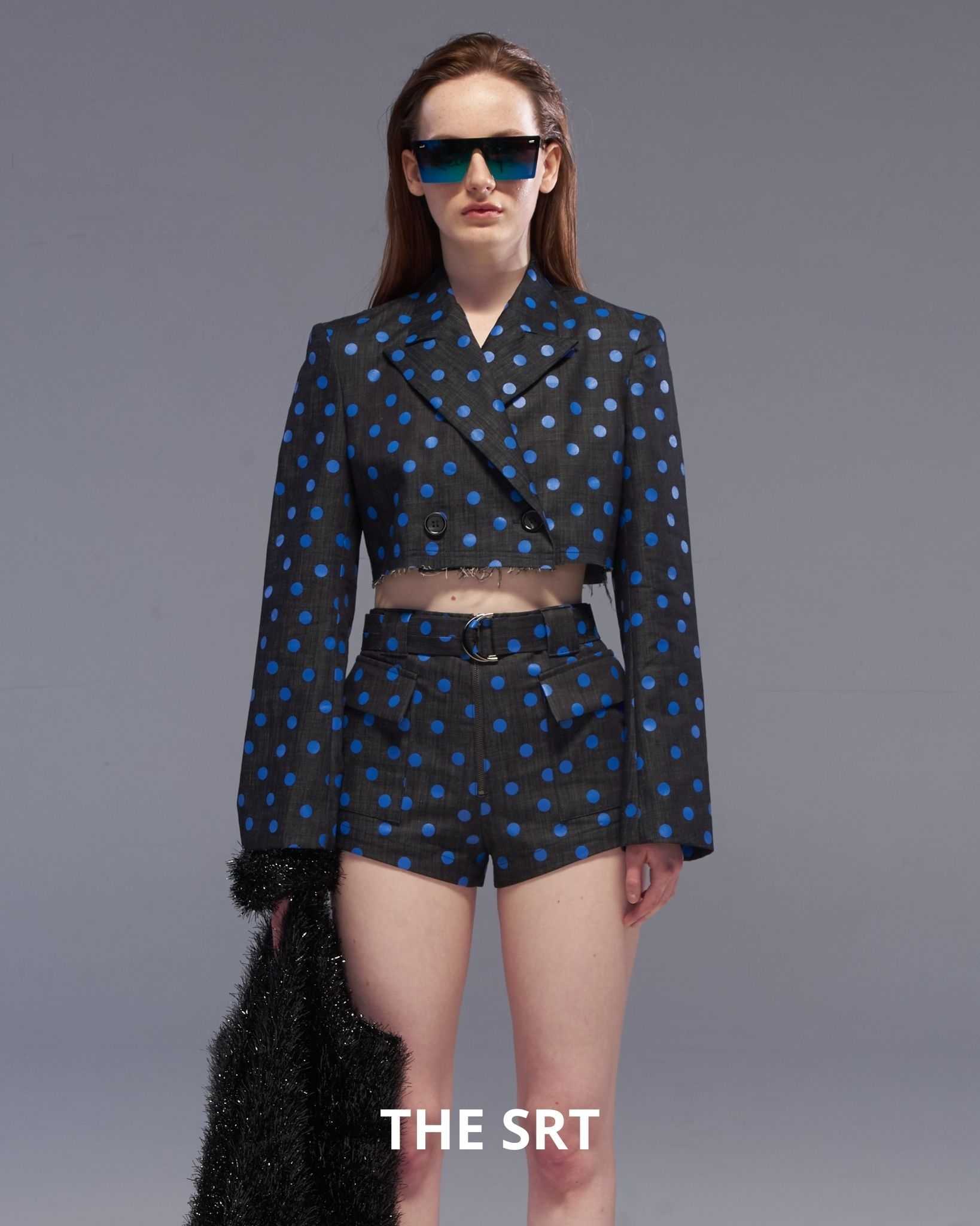 The SRT X7 Polkadot Crop Blazer (TJK94)