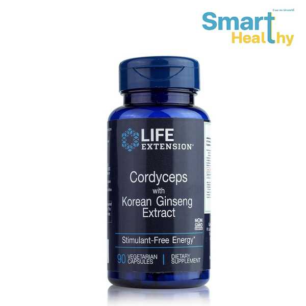 Life Extension Cordyceps with Korean Ginseng Extract ถั่งเช่า โสม บำรุงกำลัง 90 capsules