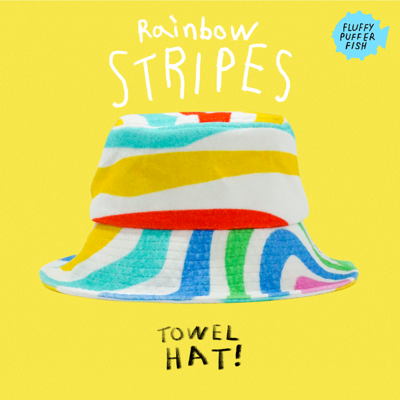 TOWEL HAT - RAINBOW STRIPES