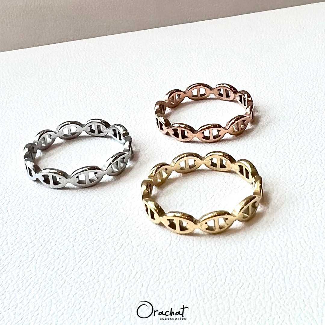 (ส่งฟรี) Jenny 14k ring. (แหวนงานชุบ 14k สแตนเลส สวย ทน เงา โดนน้ำหอม เจลแอลกอฮอล์ได้ ไม่ลอก ไม่ดำ)