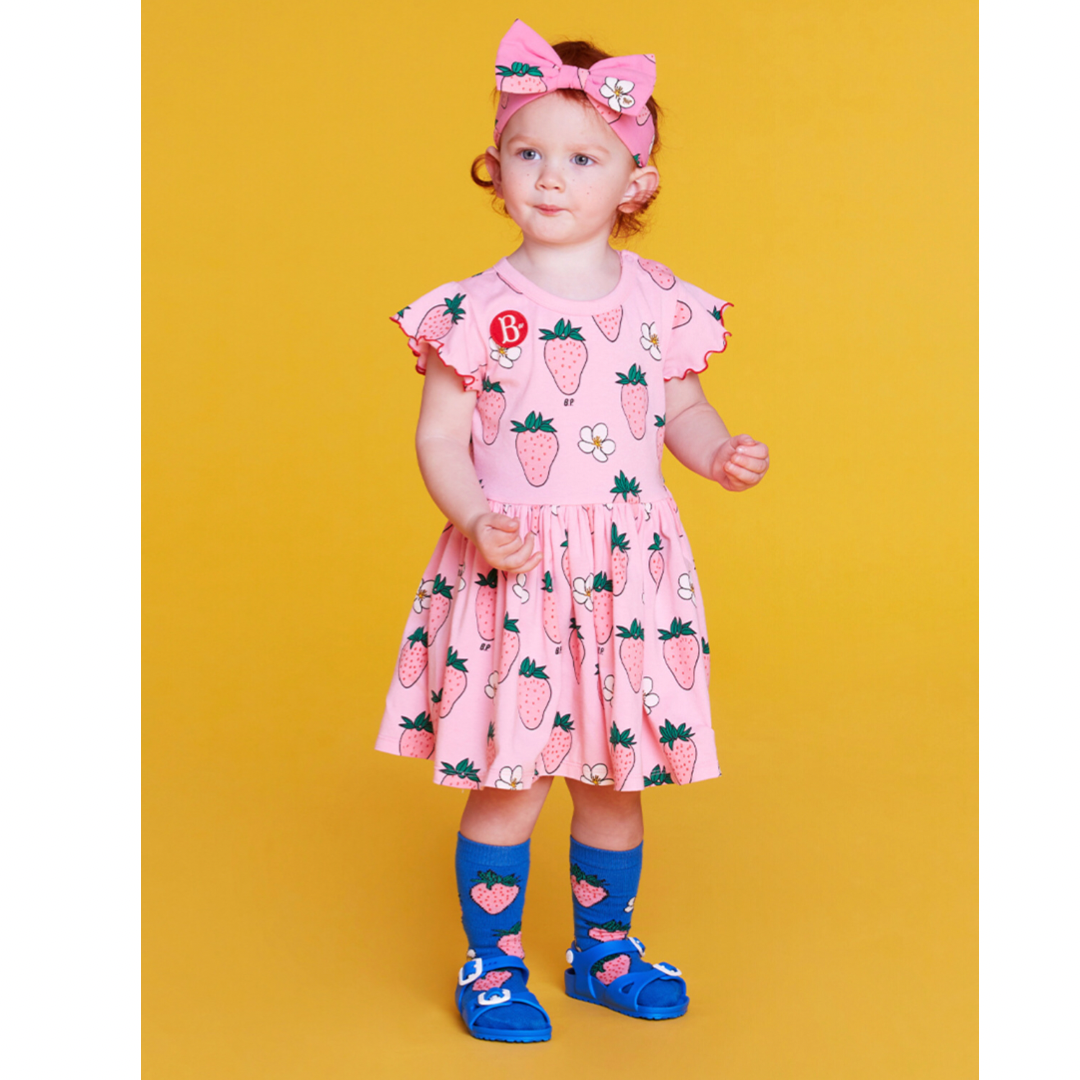 All Over Strawberry Baby Jersey Dress