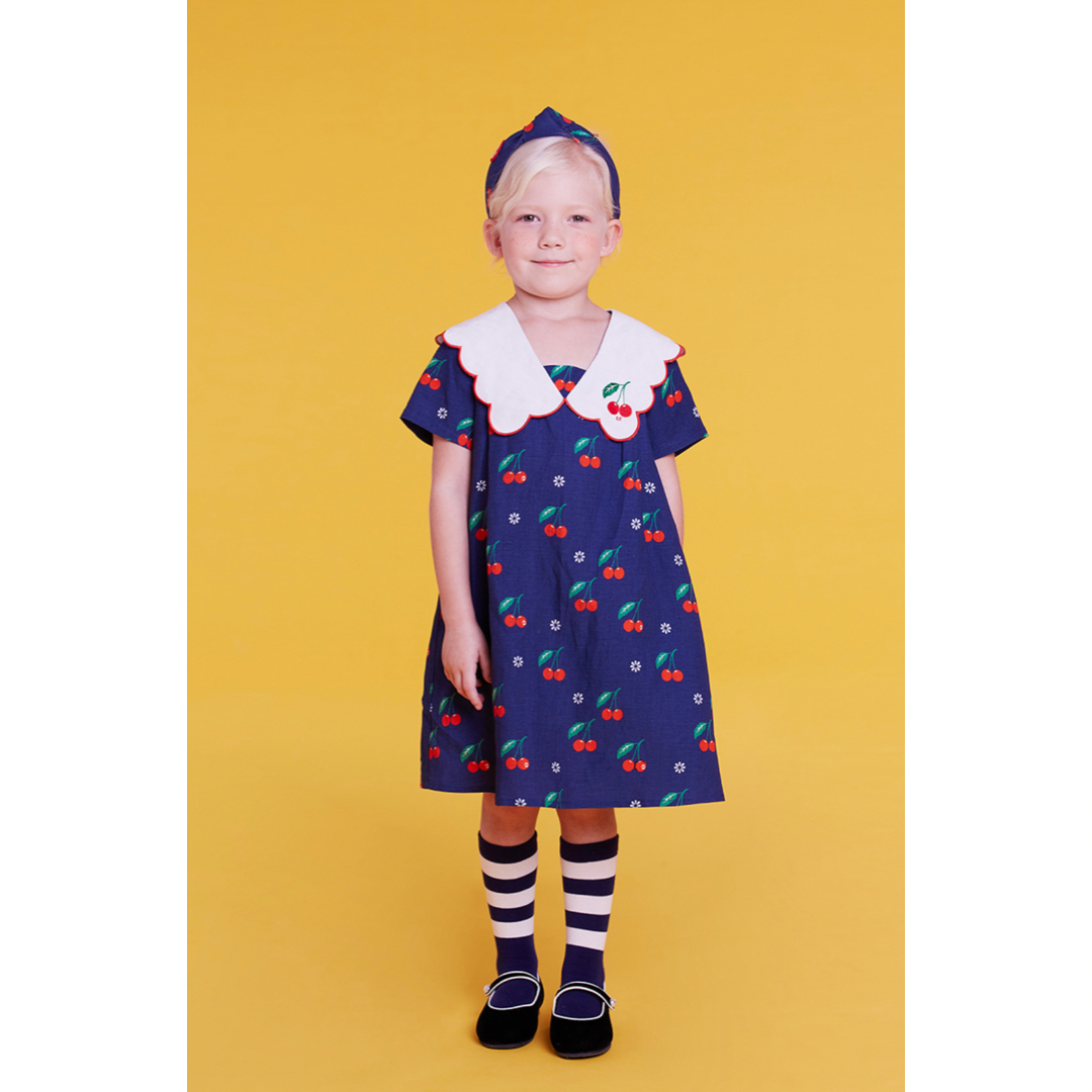 All Over Cherry Sailor Collar Dress