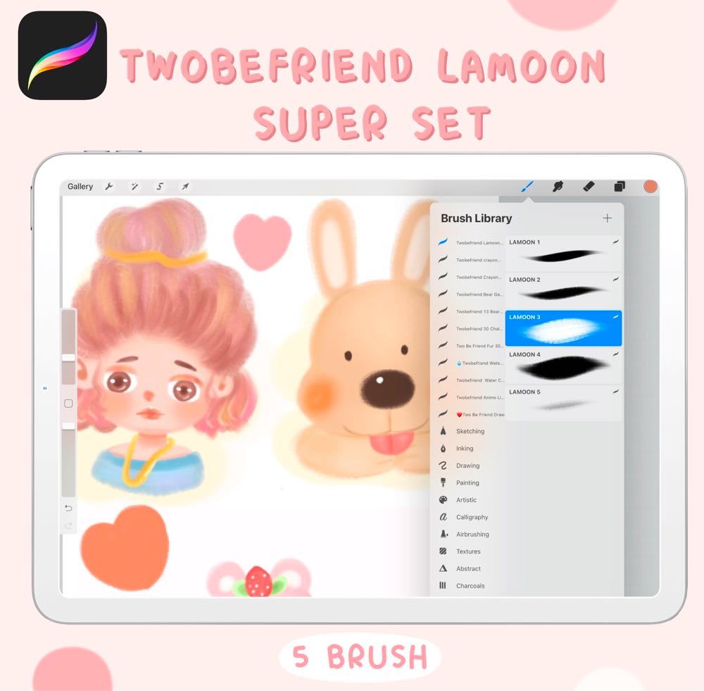 Twobefriend Lamoon Super Set |PROCREAT BRUSHES |