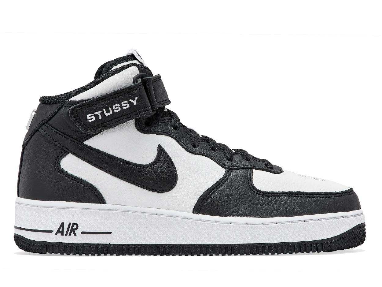 Nike Air Force 1 Mid x Stussy Light Bone Black