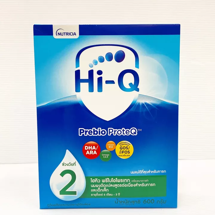 Hi-Q Prebio ProTeQ  สูตร 2 ขนาด 600 กรัม นมผงสำหรับเด็ก 6 เดือน - 3 ปี